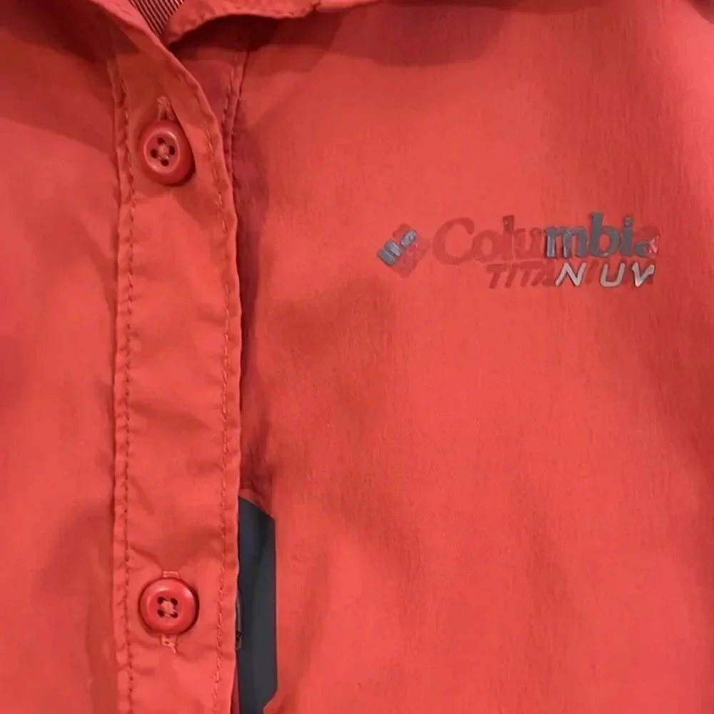 [M]Columbia Titanium Omni-Shade Orange Outdoor/Hiking Button Down Shirt - Picture 3 of 12